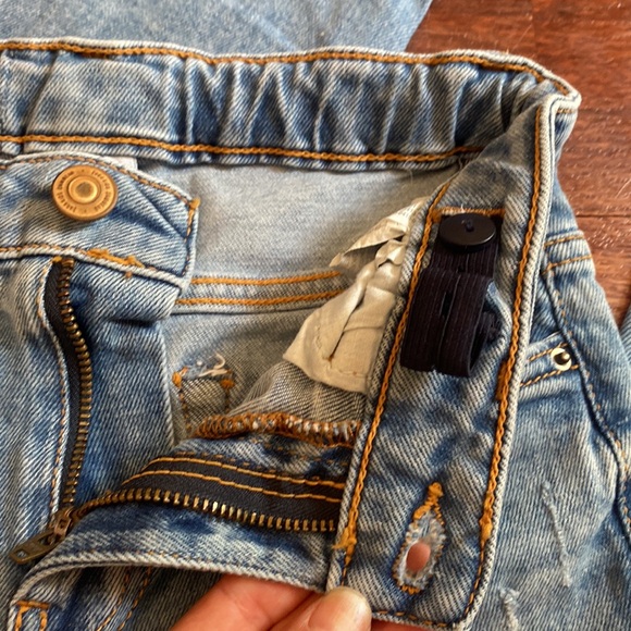 Zara Kids Distressed Blue Denim Jean Pants Size 9 - Picture 8 of 9